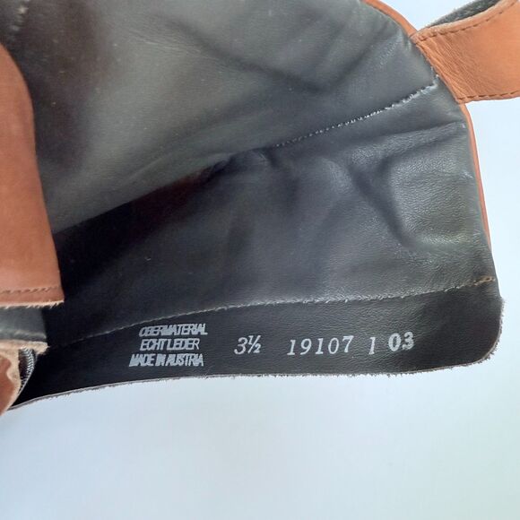 NIB Paul Green Joan Lace-Up Combat Ankle Bootie in Cognac Brown Leather Size 6 - Picture 10 of 11